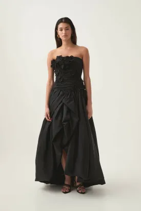 Aje Splendour Flower Gown in Black