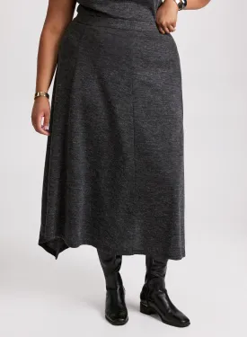 Asymmetrical Hem Pull-On Skirt