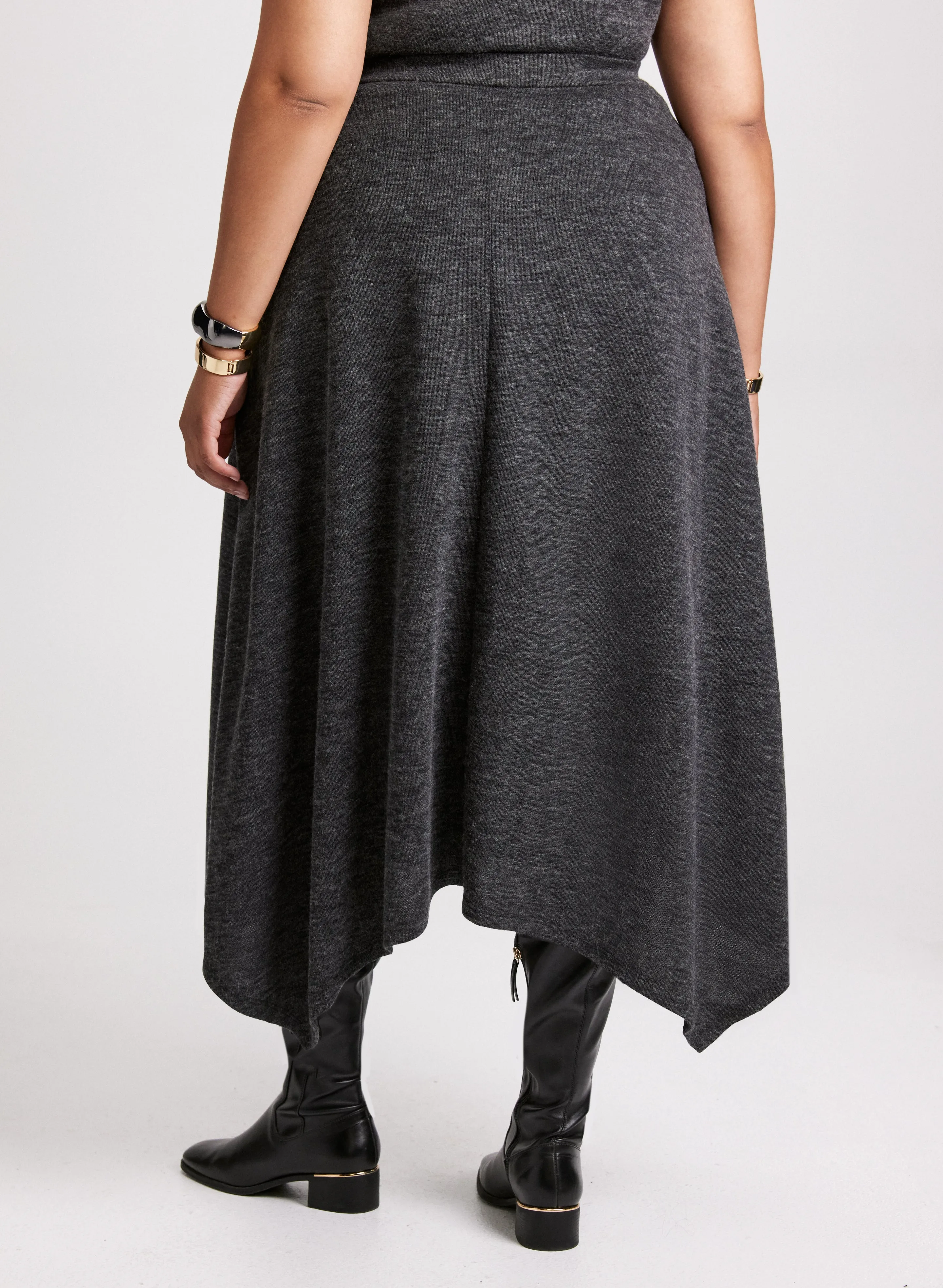 Asymmetrical Hem Pull-On Skirt