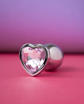 Bejewelled Heart Metal Butt Plug