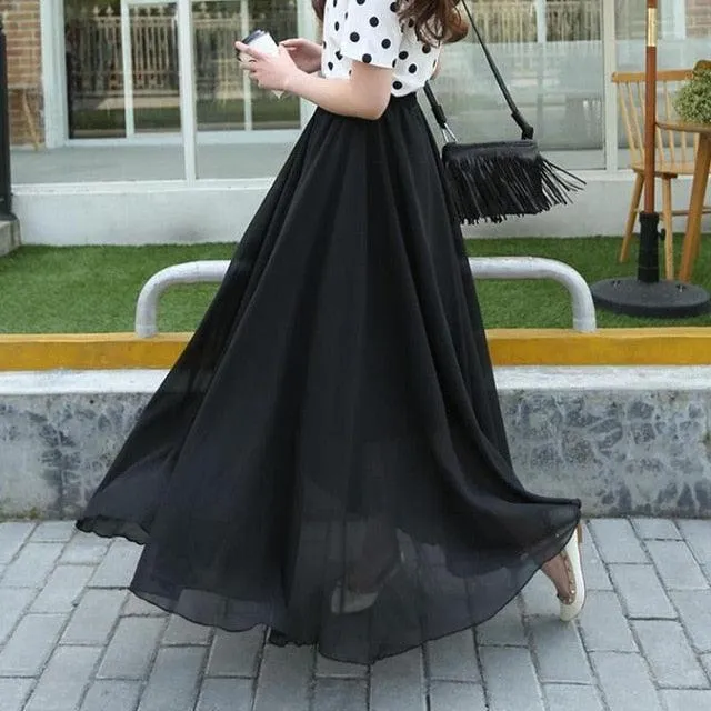 Casual Solid Ankle-length Natural Women Skirts