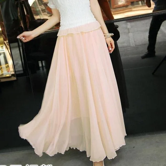 Casual Solid Ankle-length Natural Women Skirts