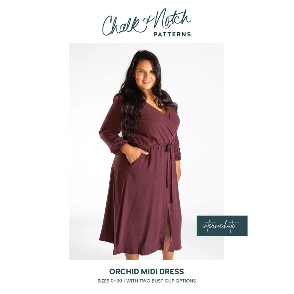 Chalk & Notch Orchid Midi Dress Pattern