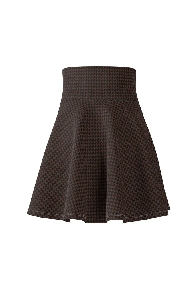 Corduroy Print Women's Skater Skirt