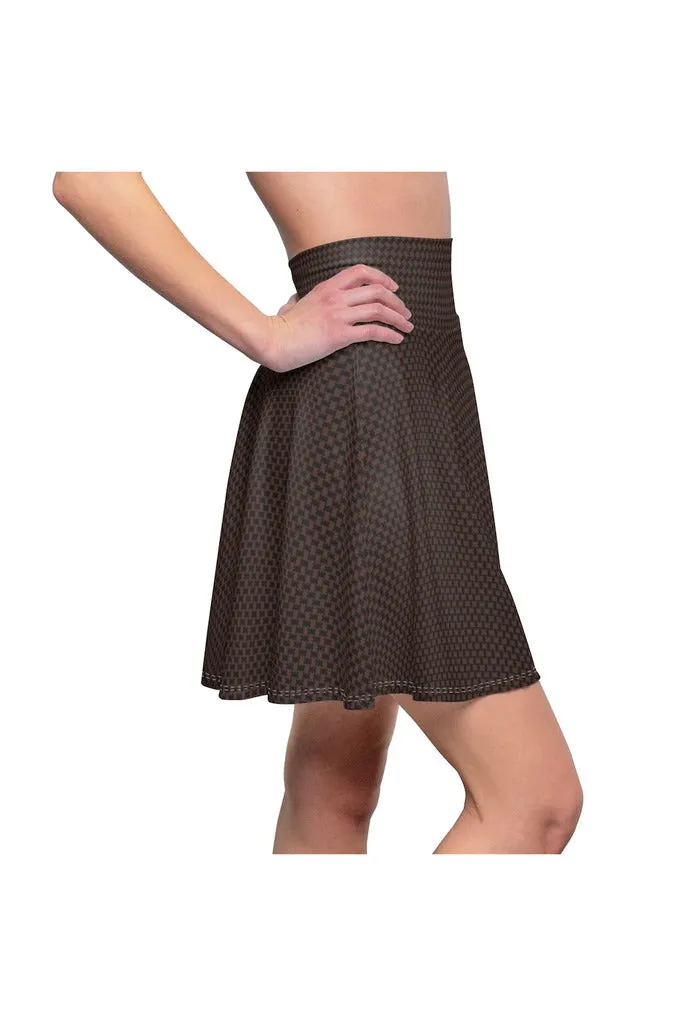 Corduroy Print Women's Skater Skirt