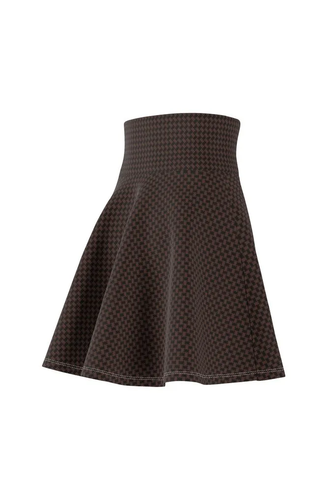 Corduroy Print Women's Skater Skirt