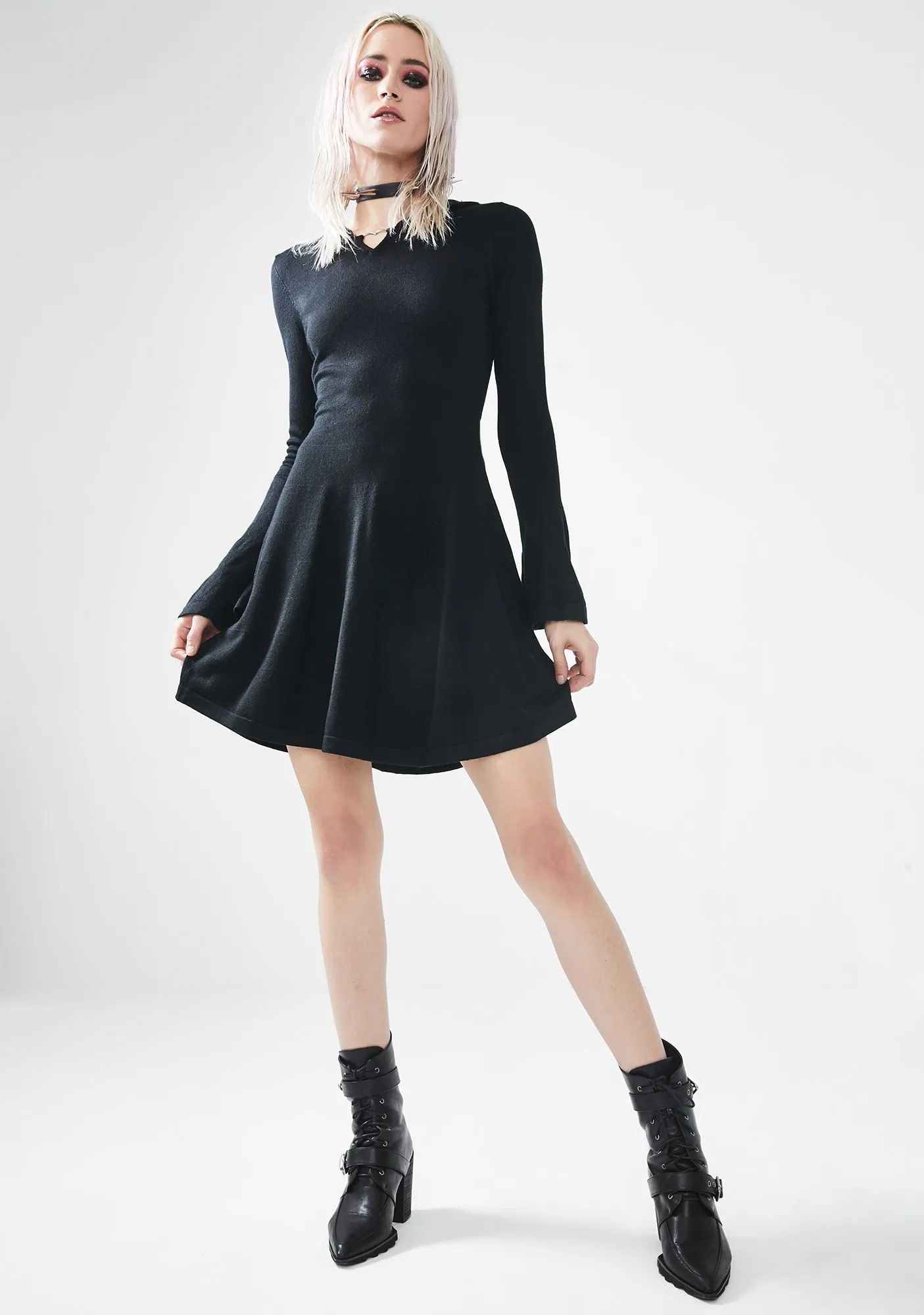 Dark Witch Woolen Dress