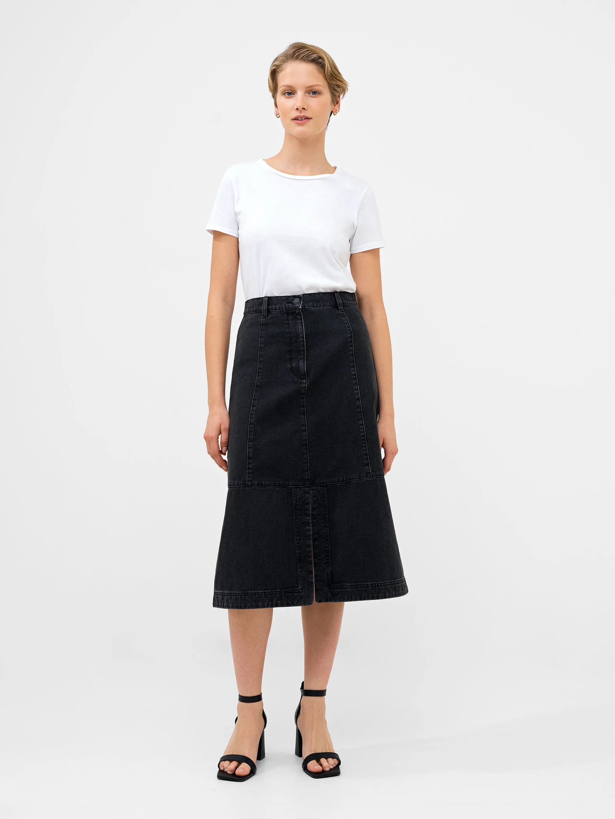 Denver Denim Midi Skirt