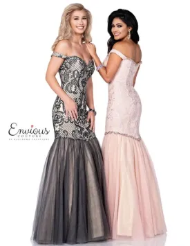 Envious Couture 1007 size 0 mermaid prom dress evening gown Off the Shoulder