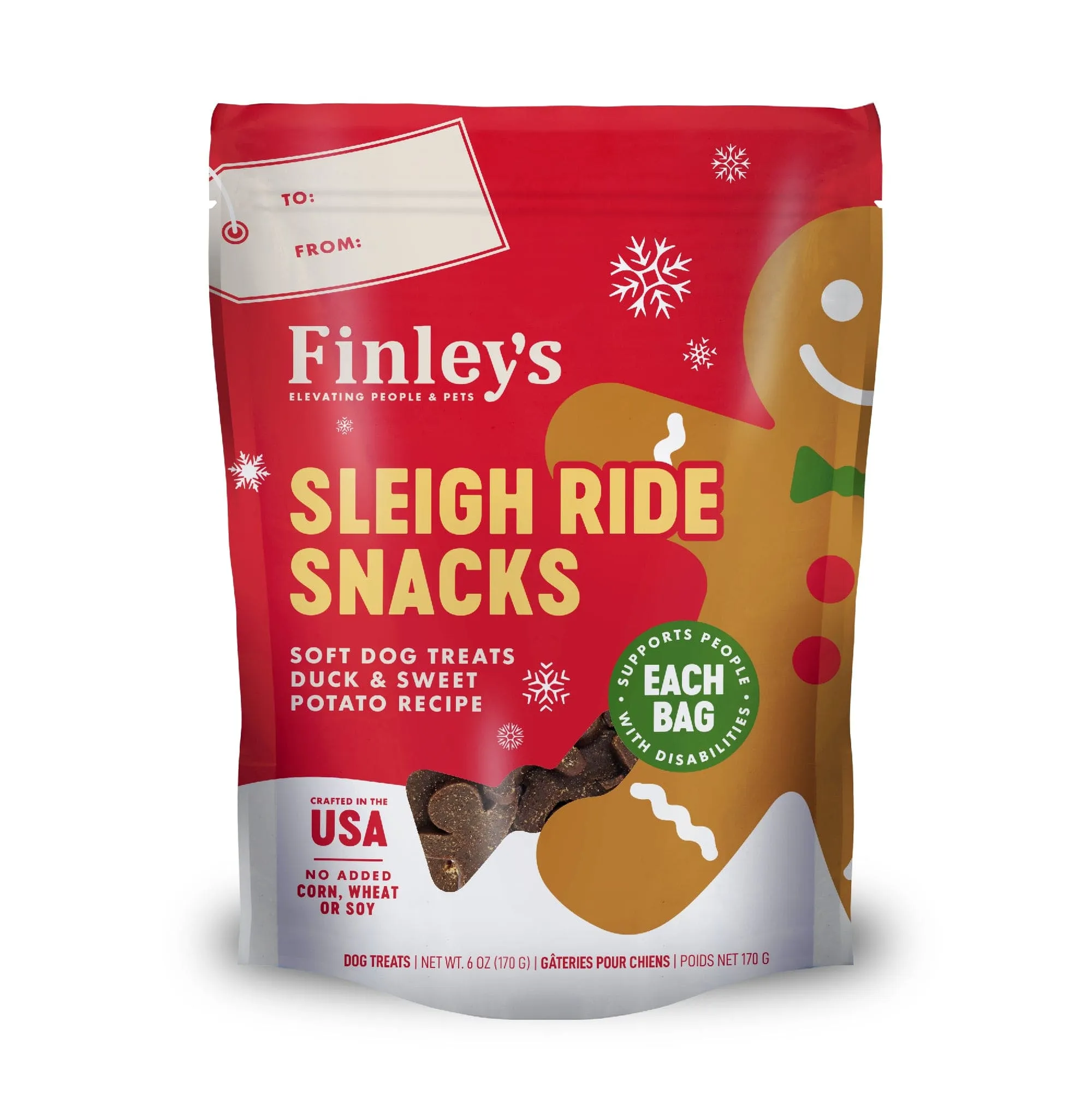 Finley's Barkery Sleigh Ride Snacks Duck and Sweet Potato Holiday Treats for Dogs