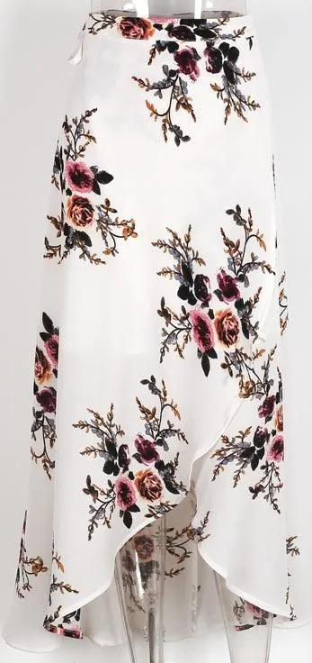 FLORAL BOHO HIGH WAIST MAXI SKIRT