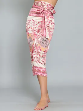 Floral Paisley Print Skirt - Aakaa