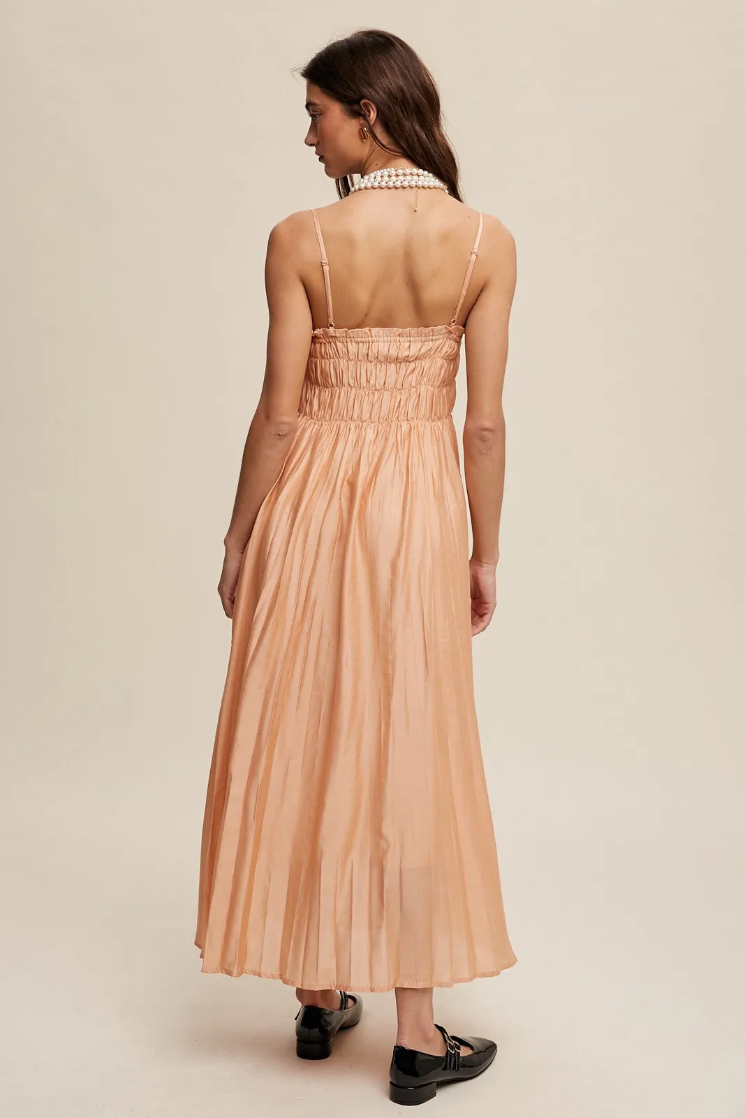 Flowy Pleated Maxi Dress