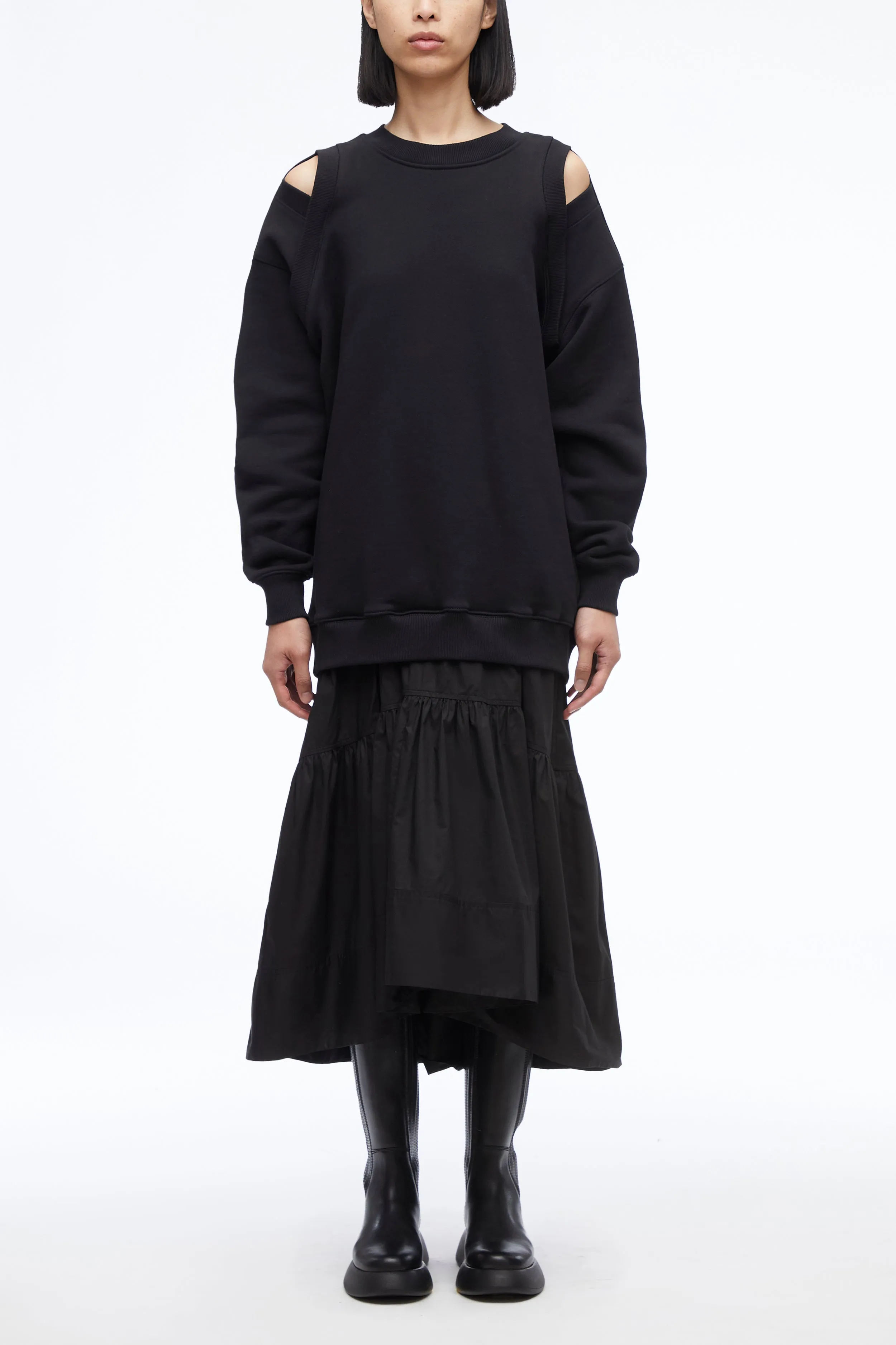 French Terry Oversized Midi Dress