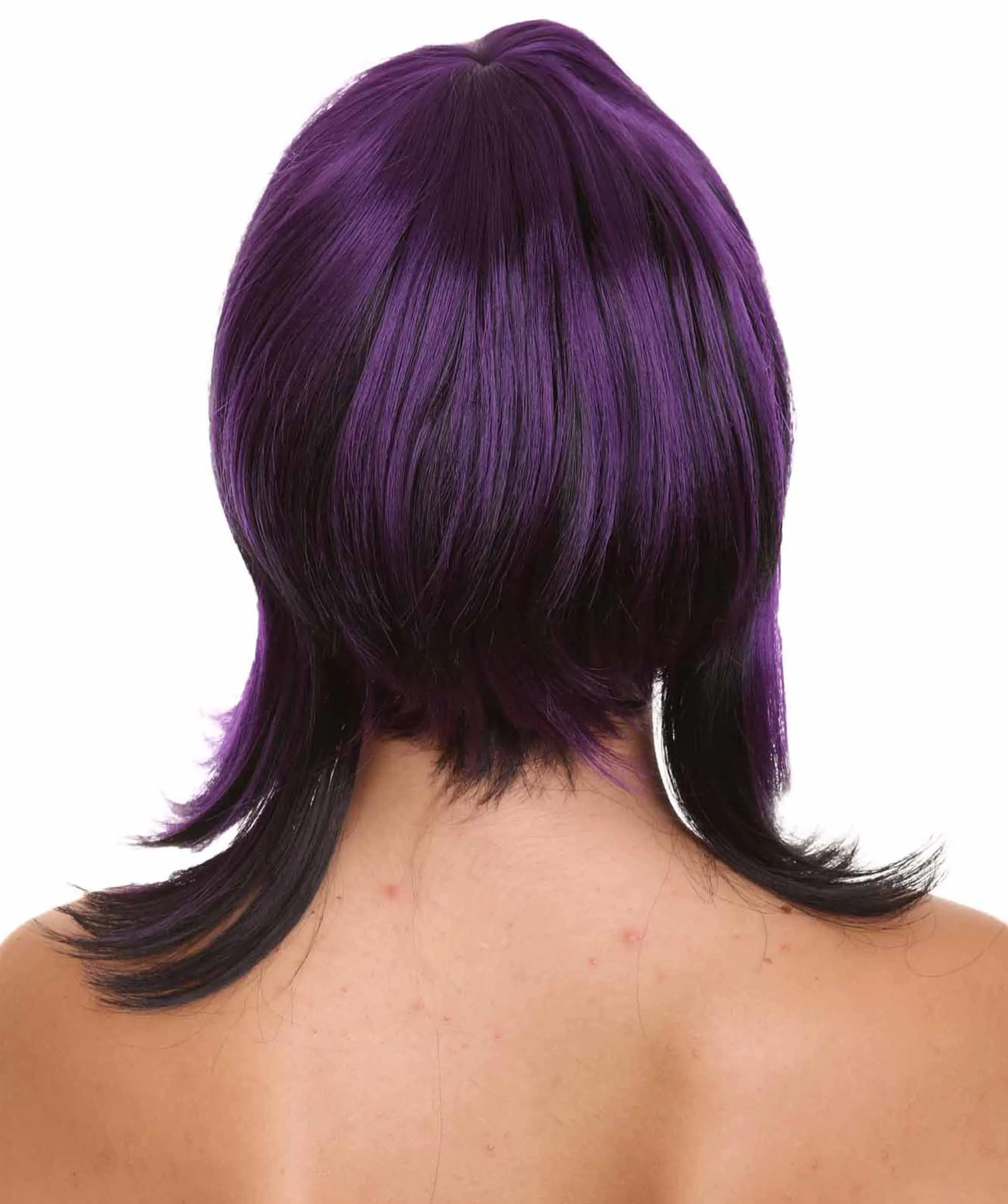 Ghost of the Shell | Black & Purple Cosplay Wig | Premium Breathable Capless Cap