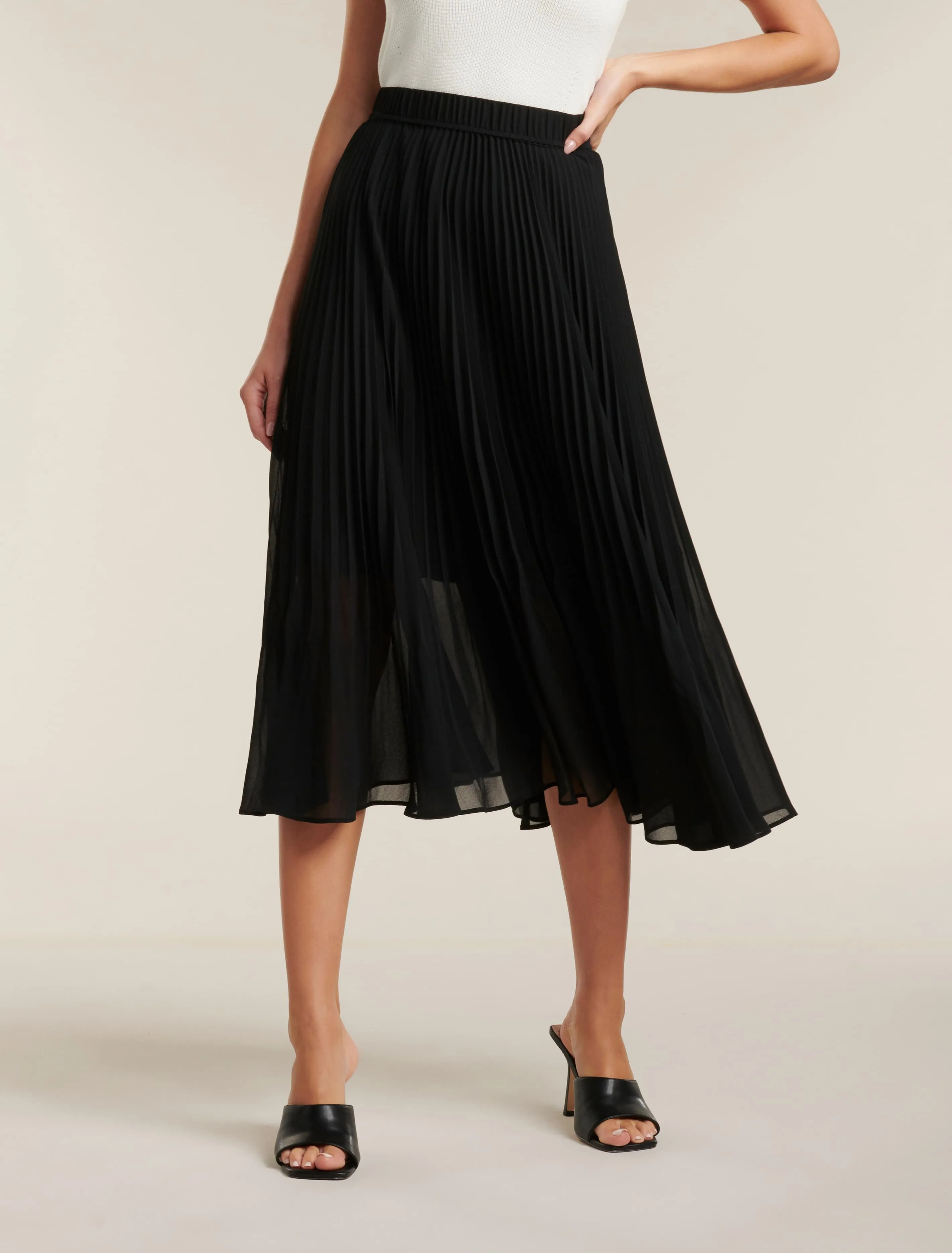 Harper Pleated Midi Skirt