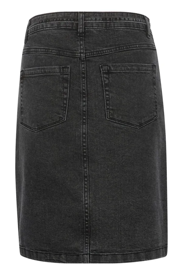 Kaffe Womens Gloria Denim Skirt Dark Grey Denim