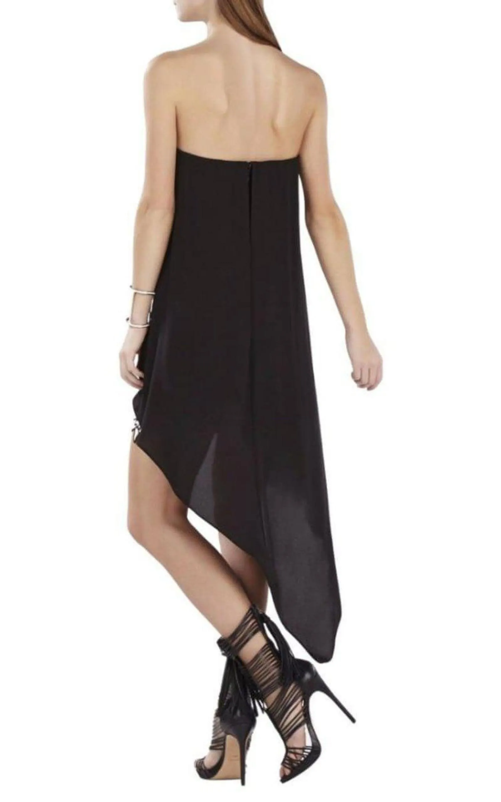 Krystin Strapless Asymmetrical Hem Dress