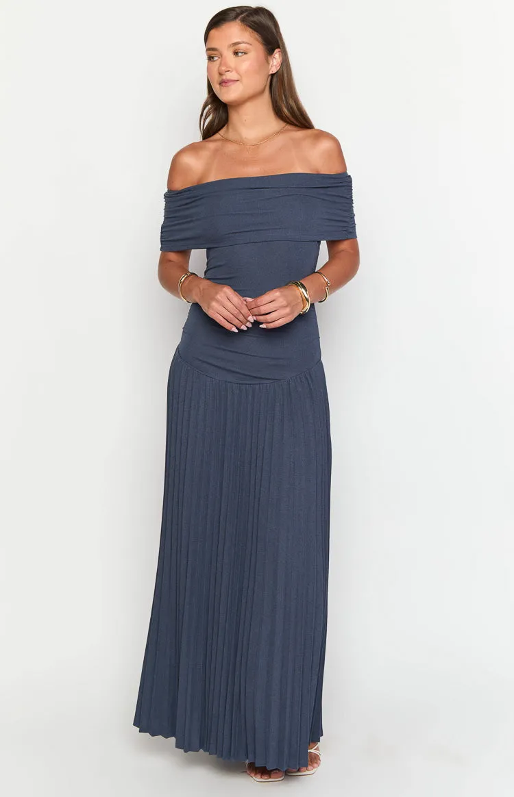 Lioness Field Of Dreams Navy Maxi Dress