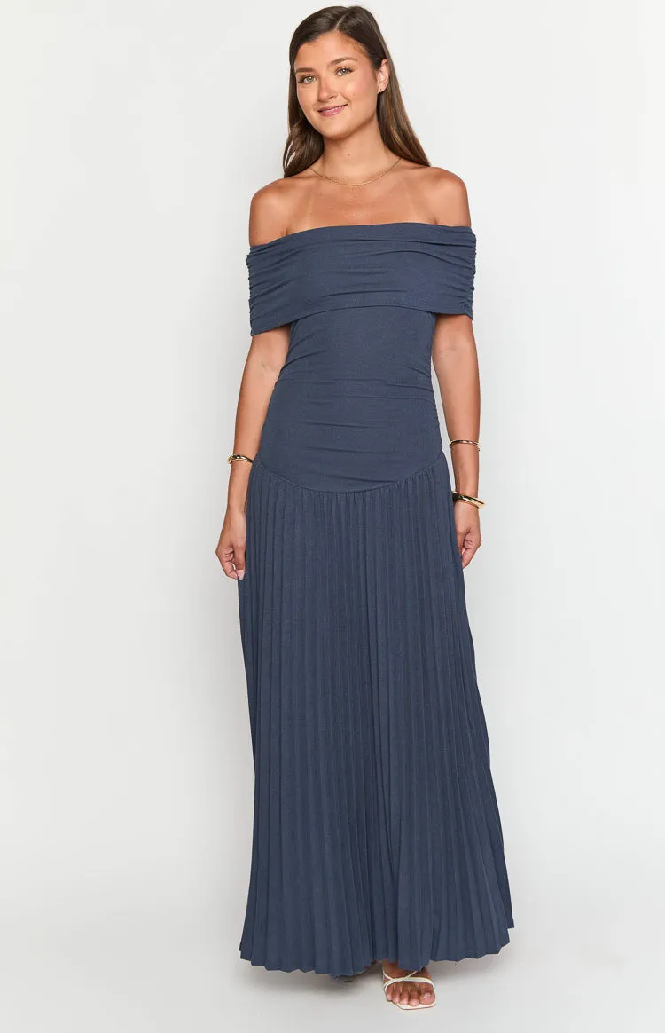 Lioness Field Of Dreams Navy Maxi Dress