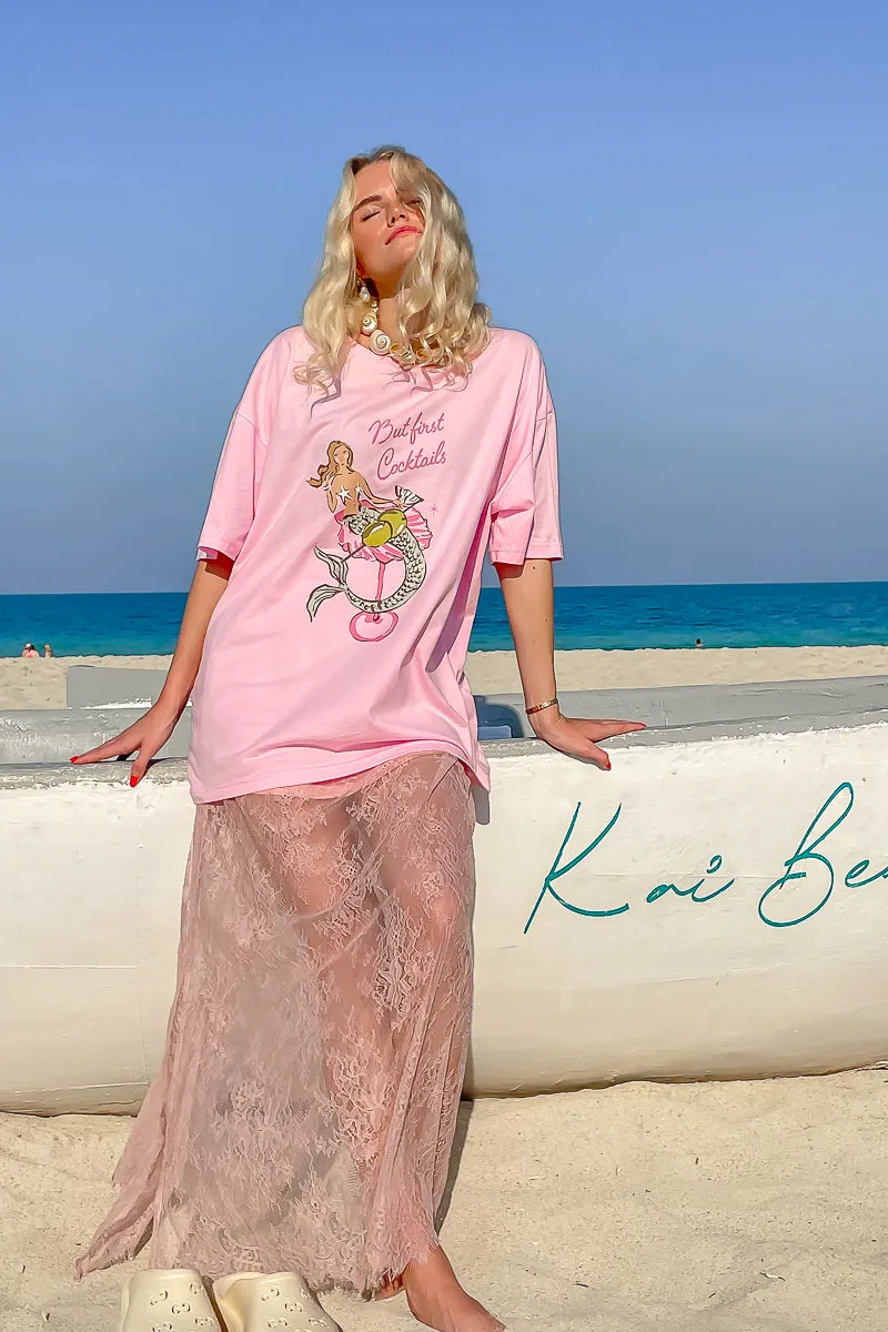 Mermaid Cocktail T-Shirt | Pink W/S Pack of 5