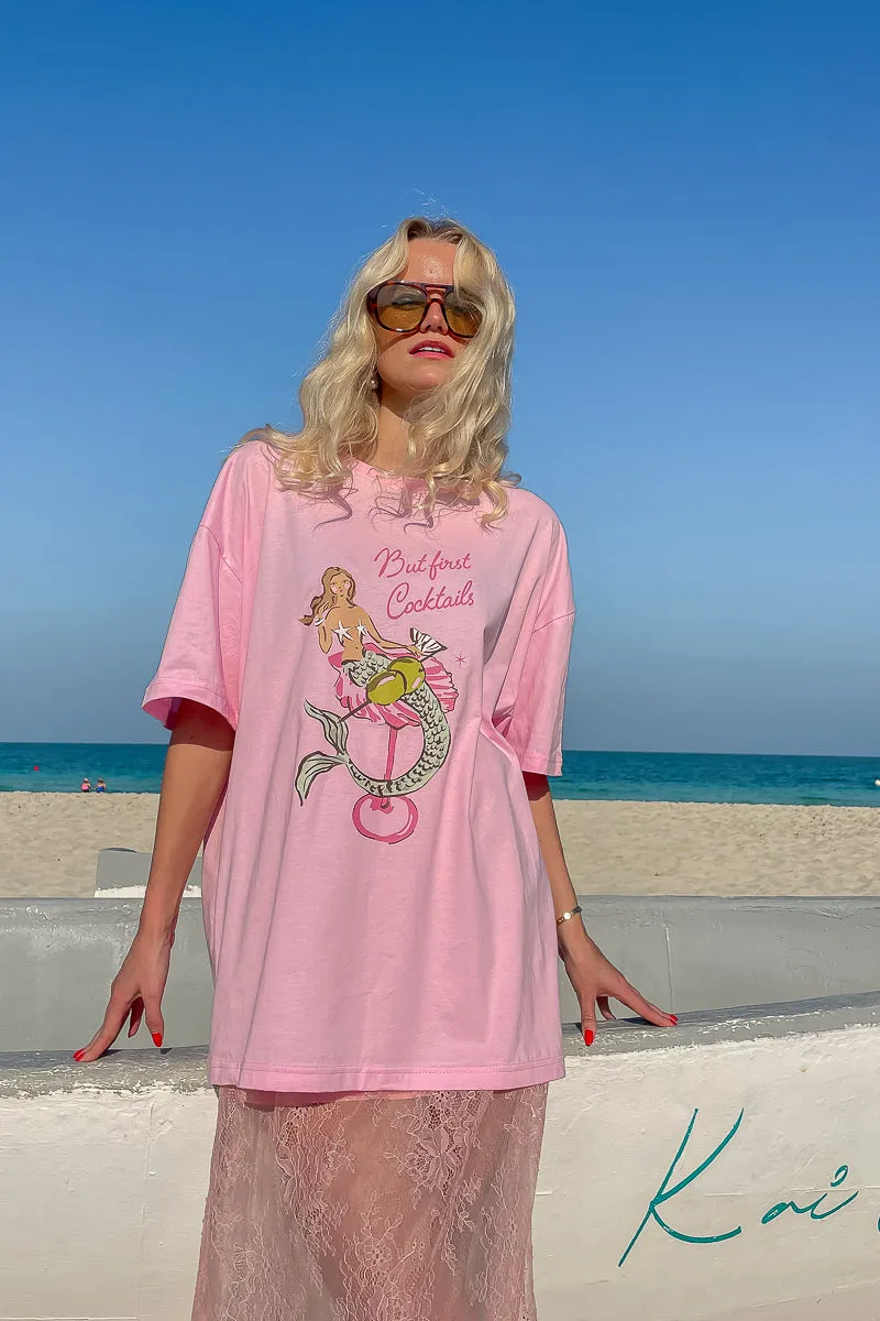 Mermaid Cocktail T-Shirt | Pink W/S Pack of 5