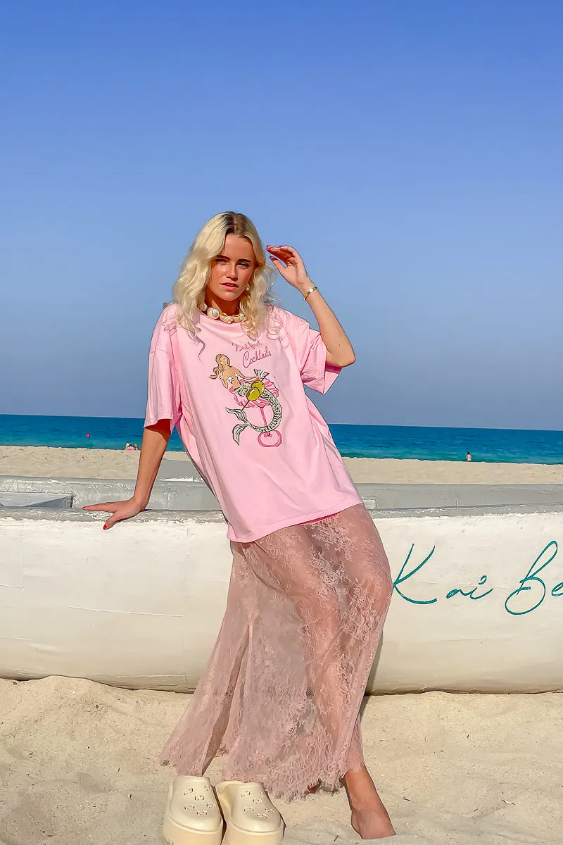 Mermaid Cocktail T-Shirt | Pink W/S Pack of 5