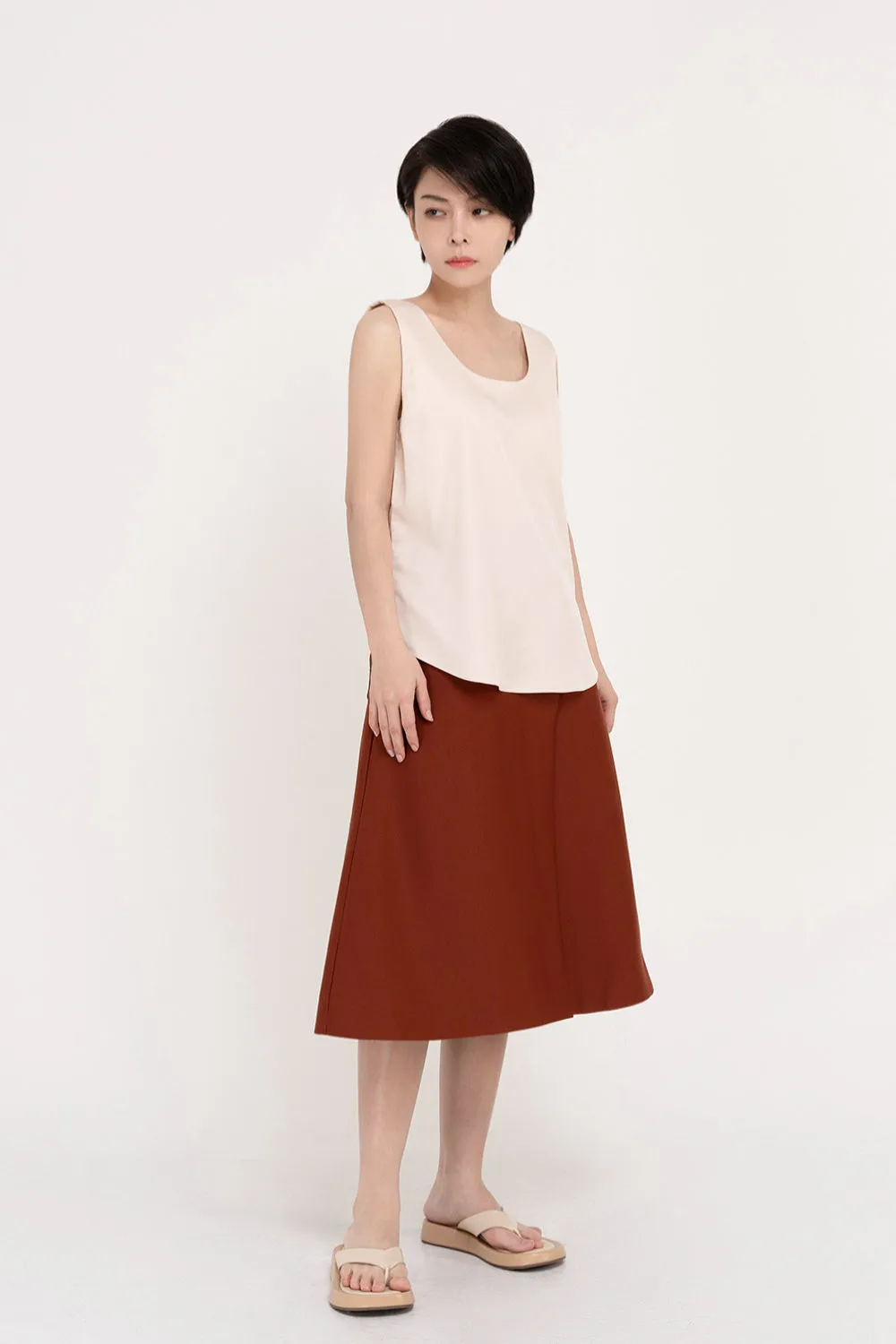 Midi A-Line Skirt