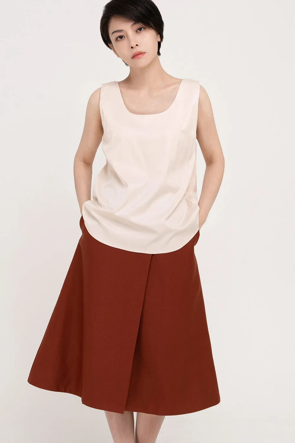 Midi A-Line Skirt