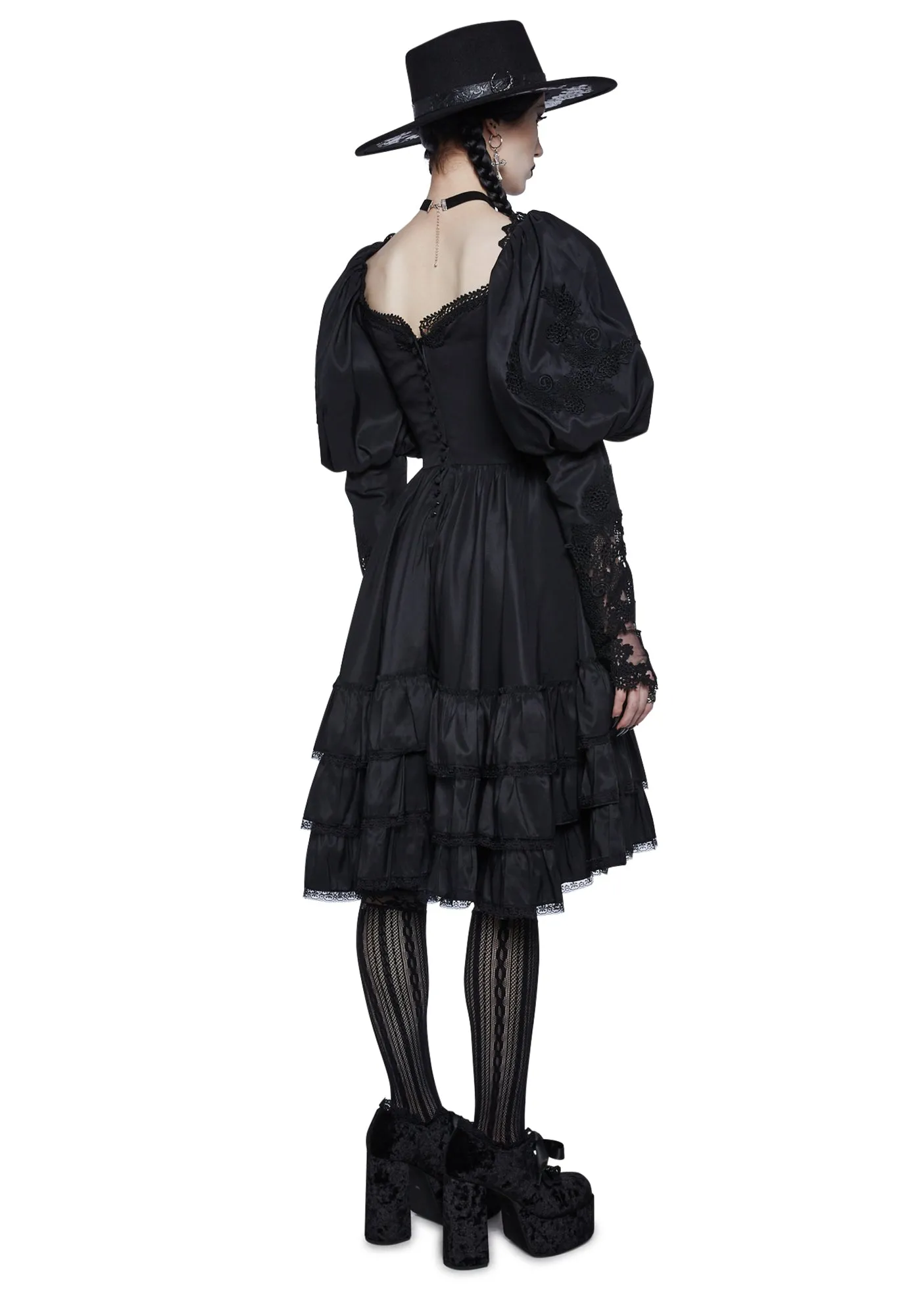 Mortal Suffering Midi Babydoll Dress