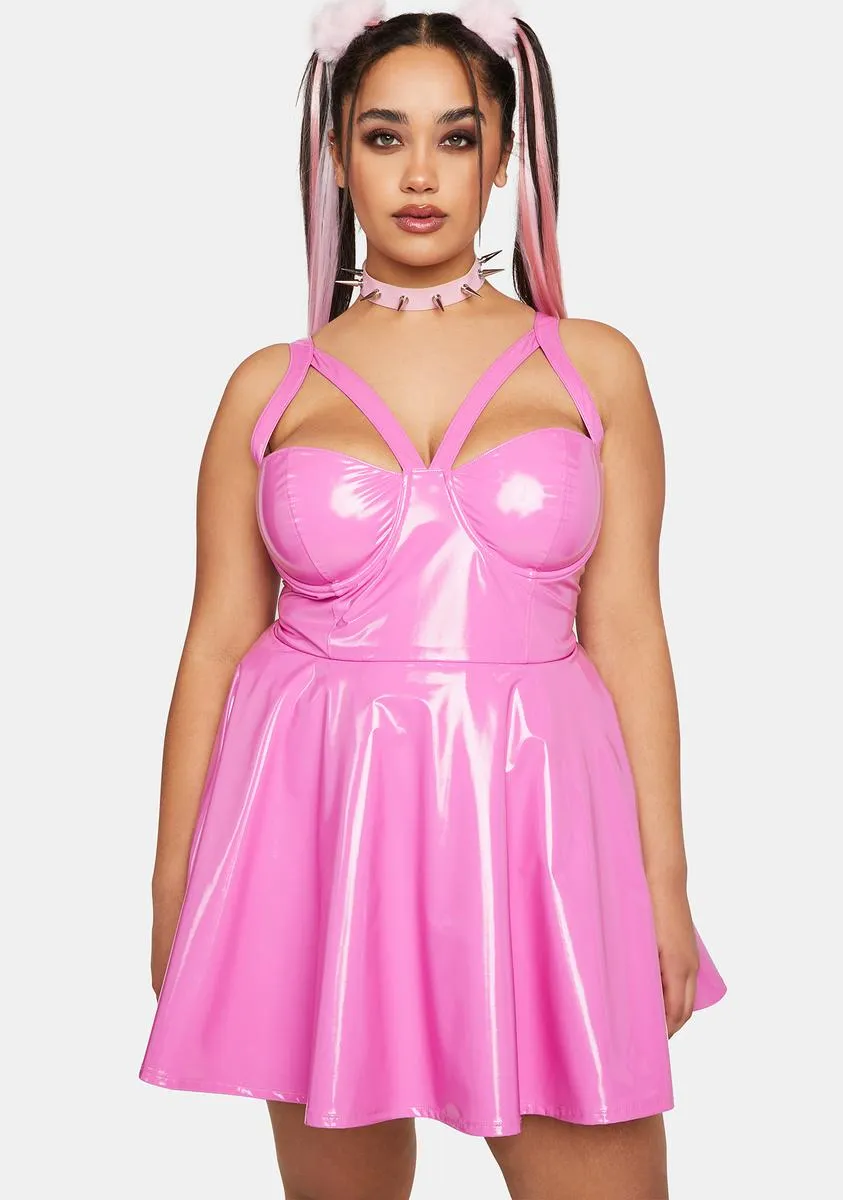 Plus Eye Candy Vinyl Dress