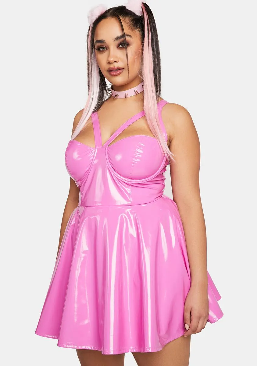 Plus Eye Candy Vinyl Dress