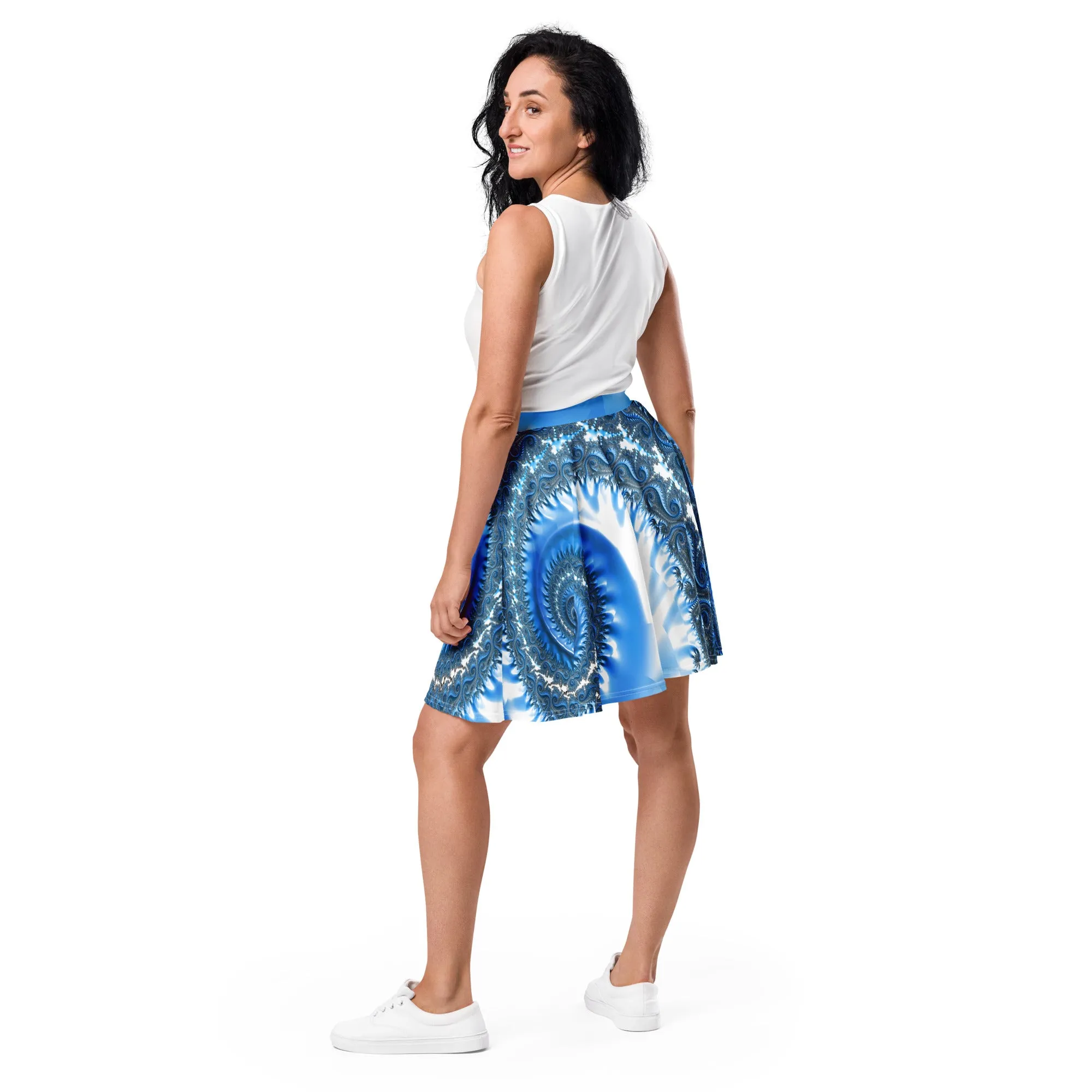 "Fractal Fern" Collection - Designer Skater Skirt