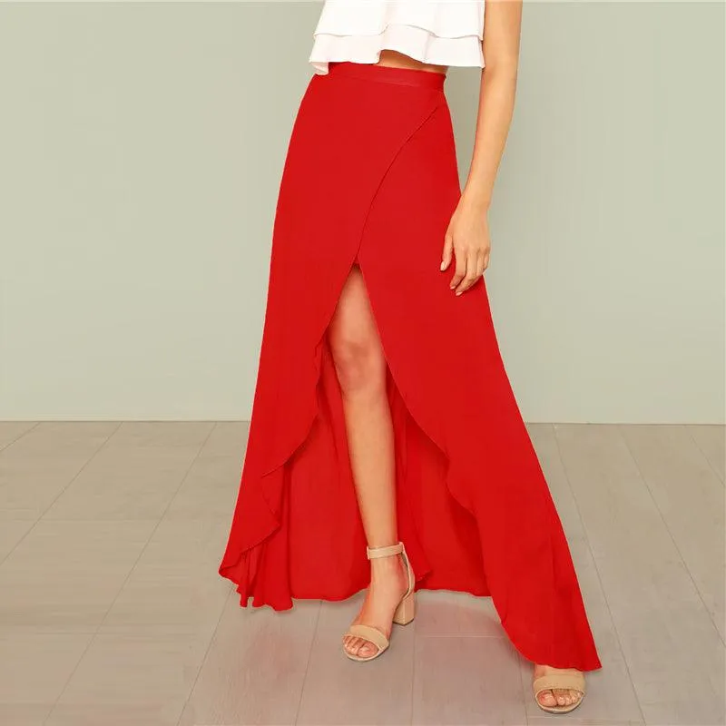 RED ALERT SPLIT SKIRT