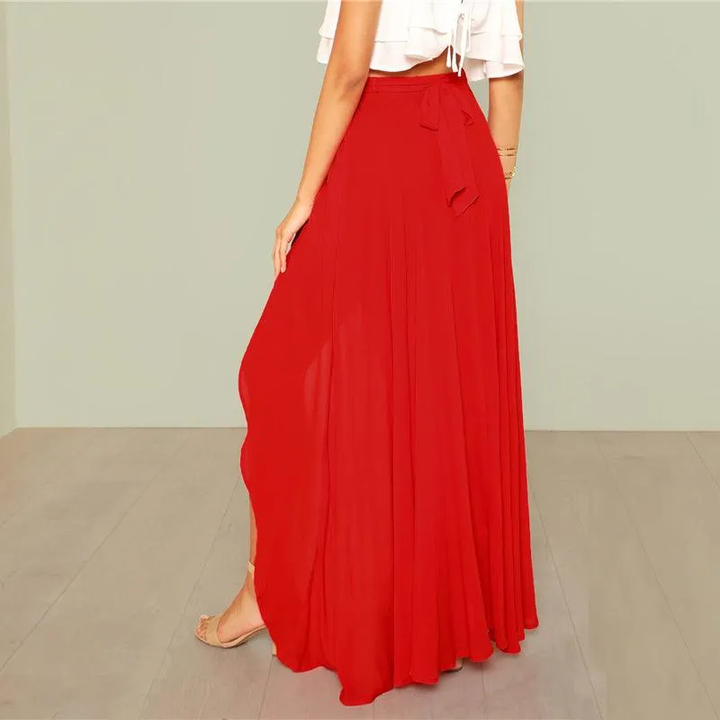 RED ALERT SPLIT SKIRT