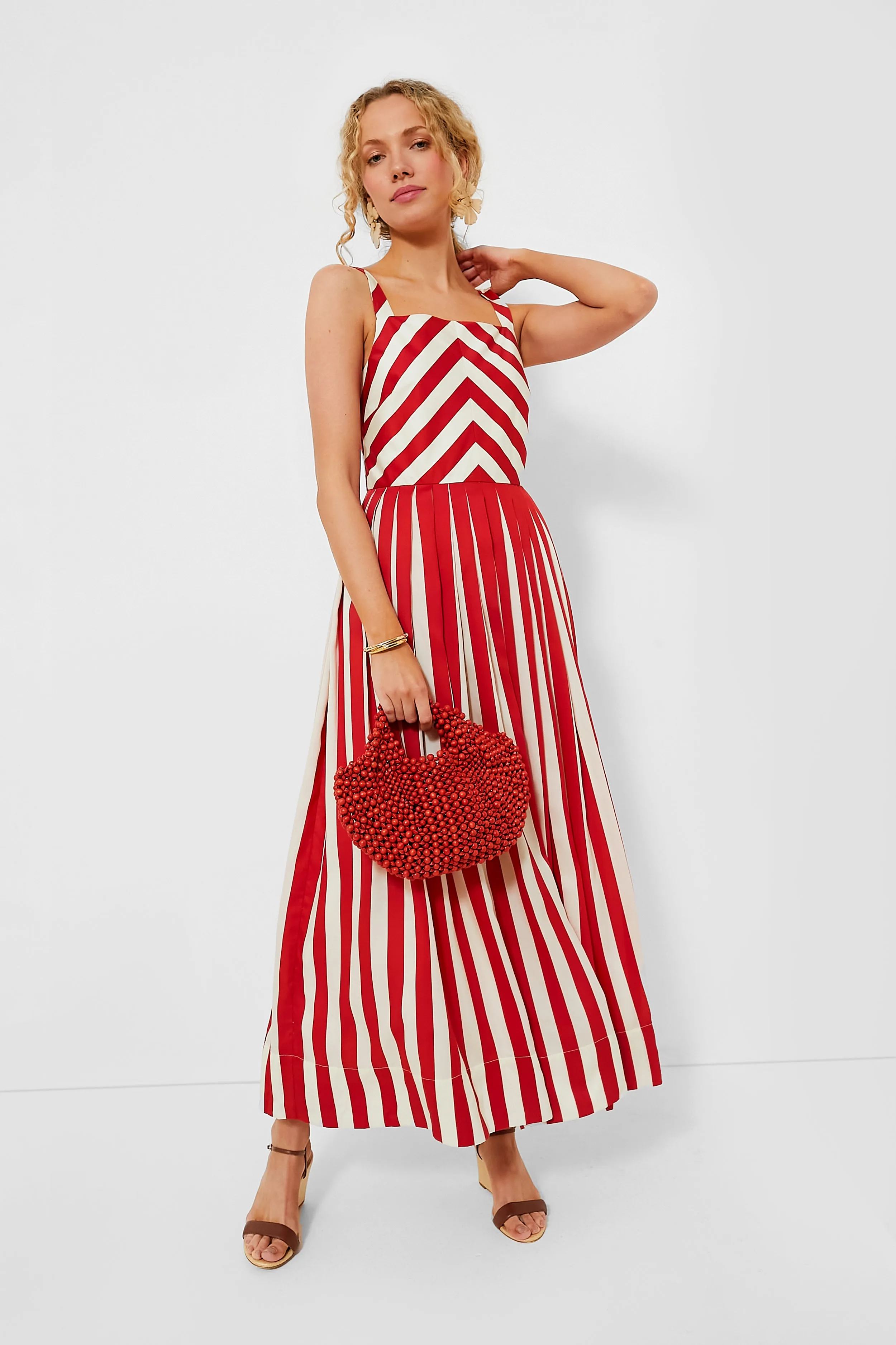 Rouge Stripe Laina Dress