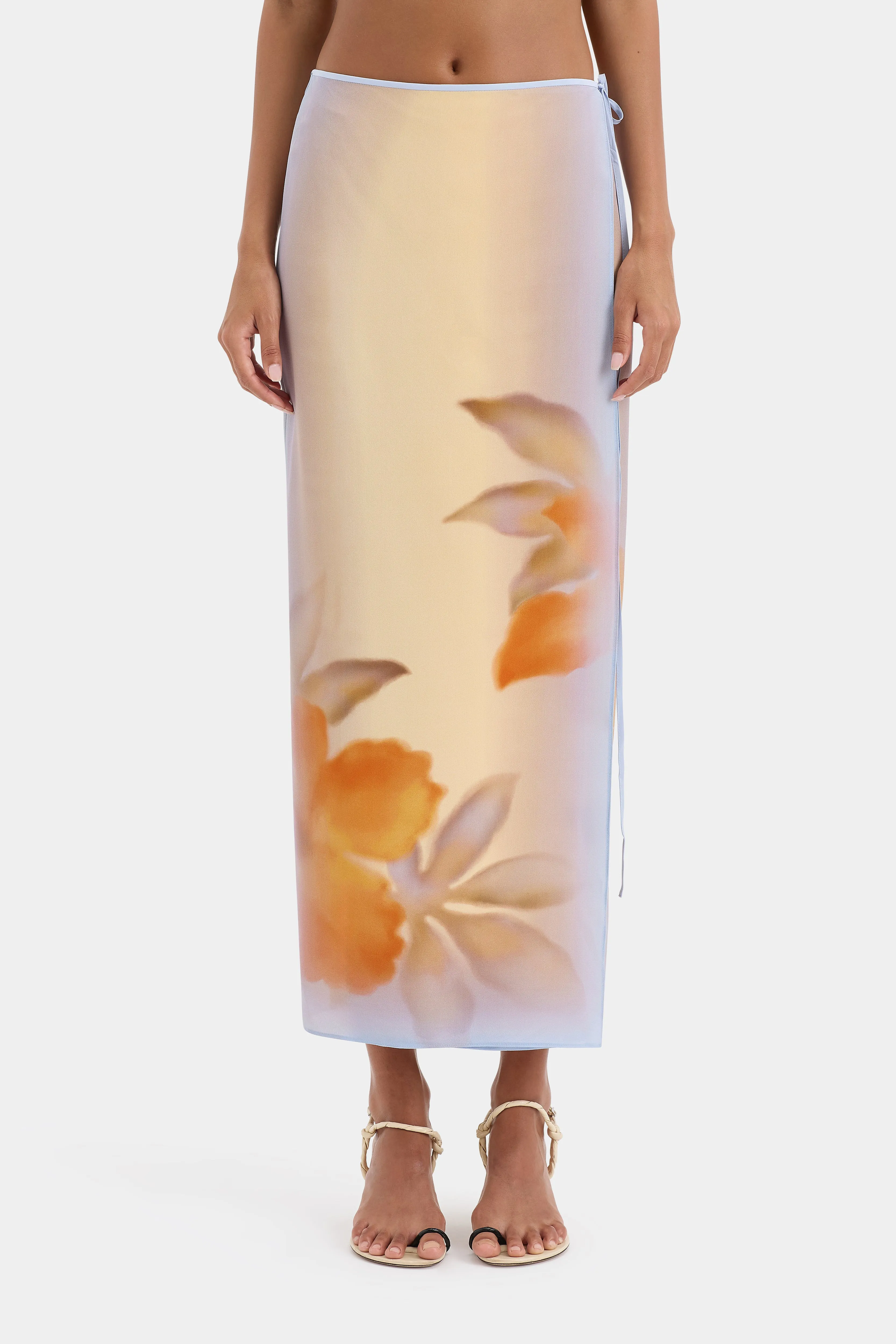 Serene Tie Midi Skirt