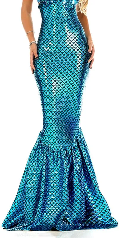 Sexy Colorful Hologram Mermaid Skirt