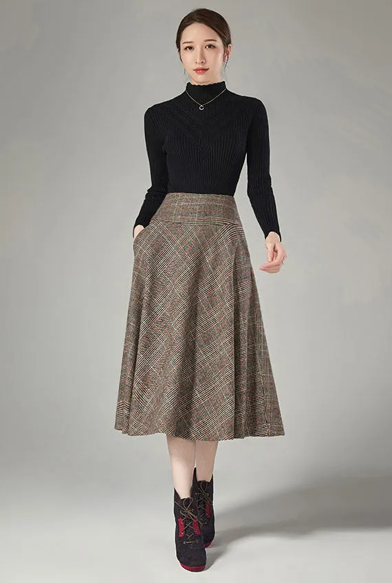 Side of the insert pocket a-line skirt J110