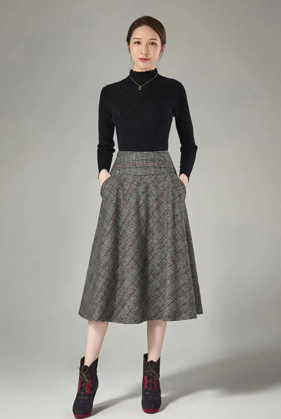 Side of the insert pocket a-line skirt J110