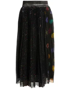 Stargazer Sequin Pleated Midi Skirt