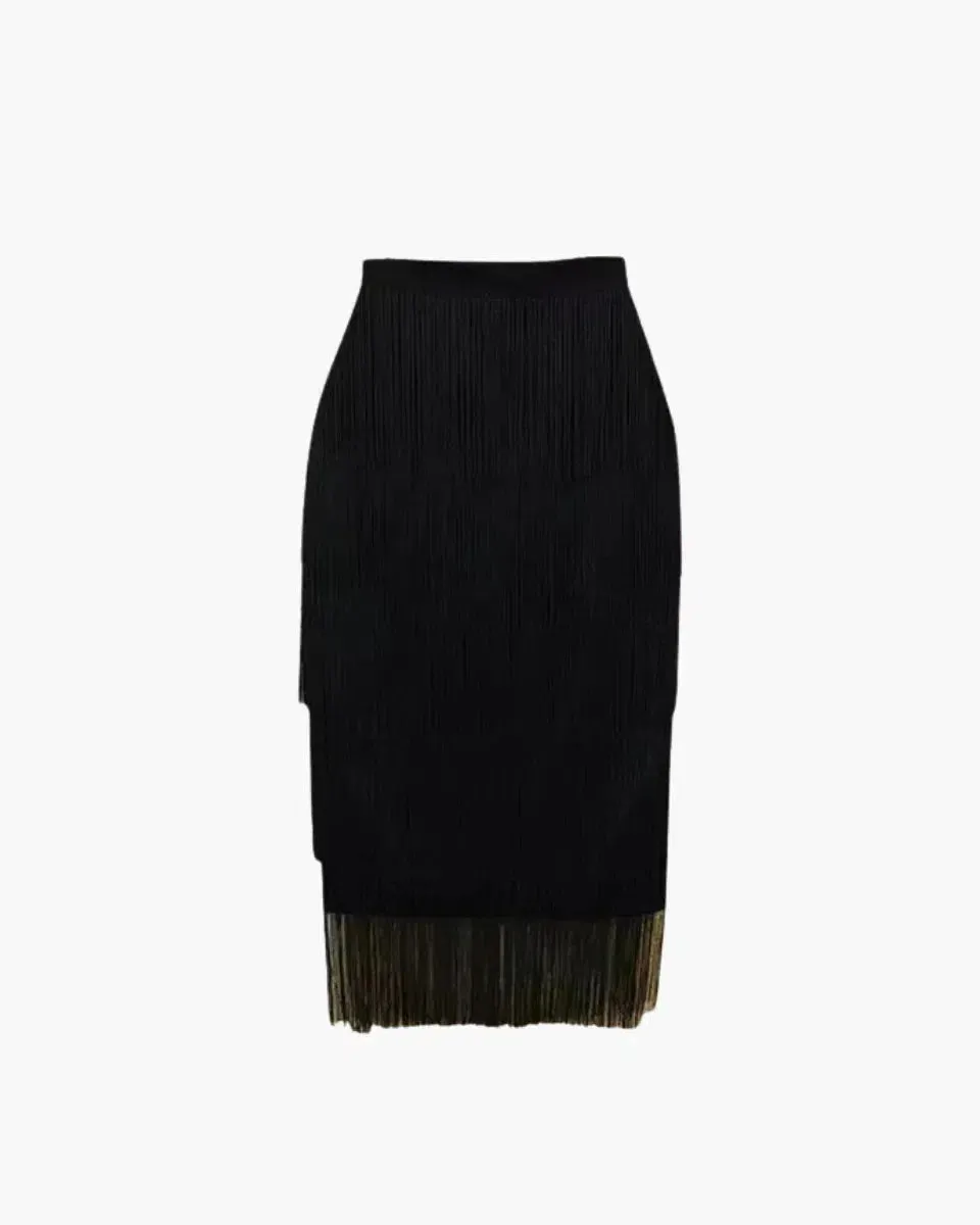 Tarsilla – Tiered fringe design – Bodycon skirt