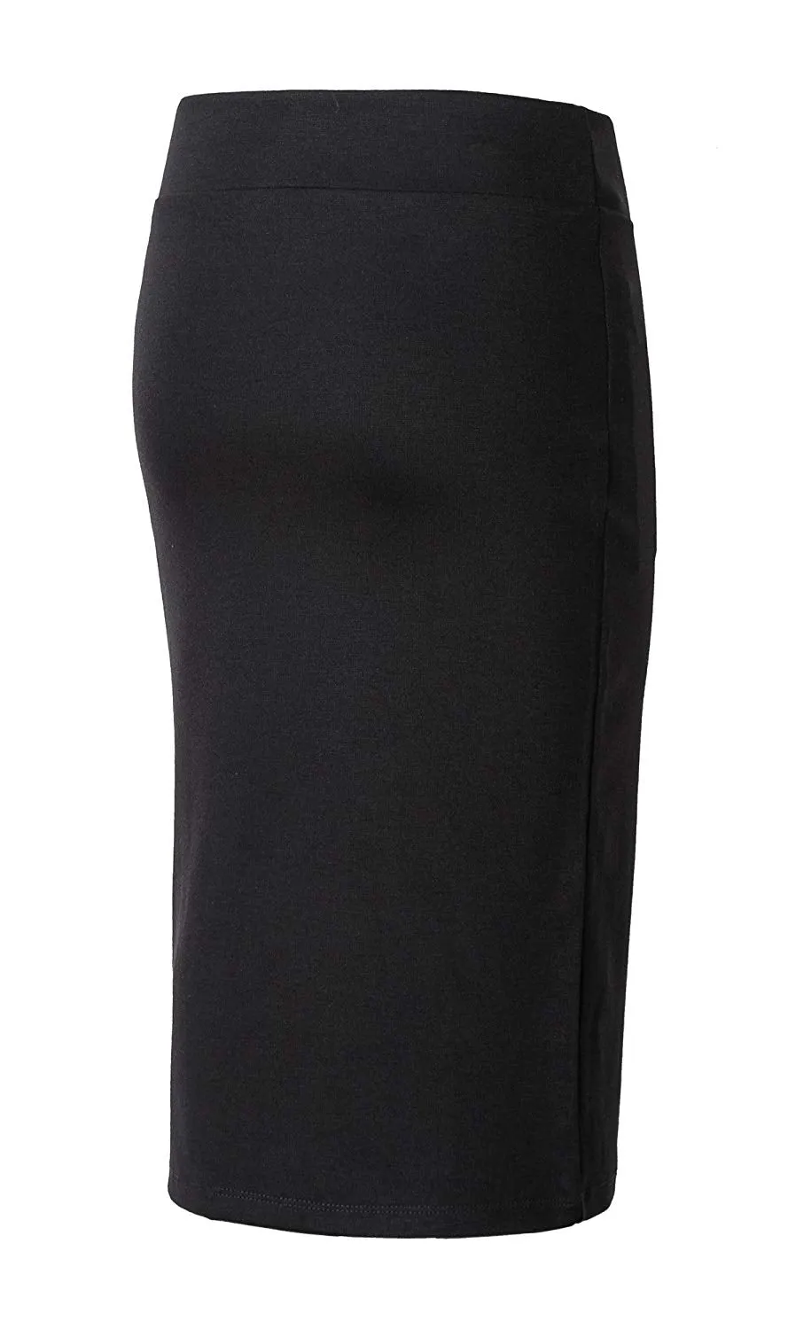 Urban CoCo Women's Elastic Waist Stretch Bodycon Midi Pencil Skirt