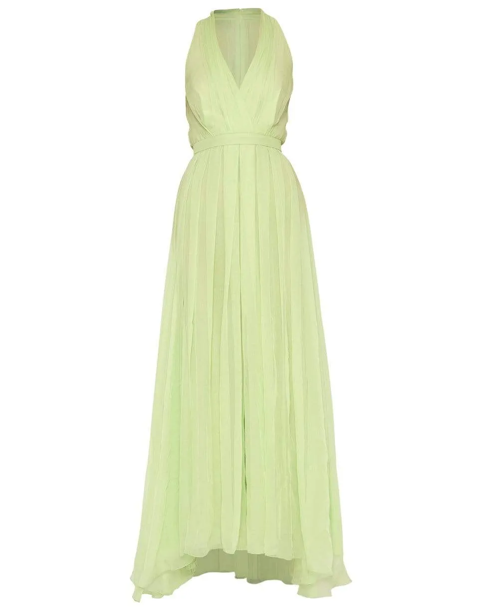 V-Neck Georgette Gown