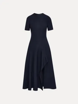 Wave Detail Midi Dress